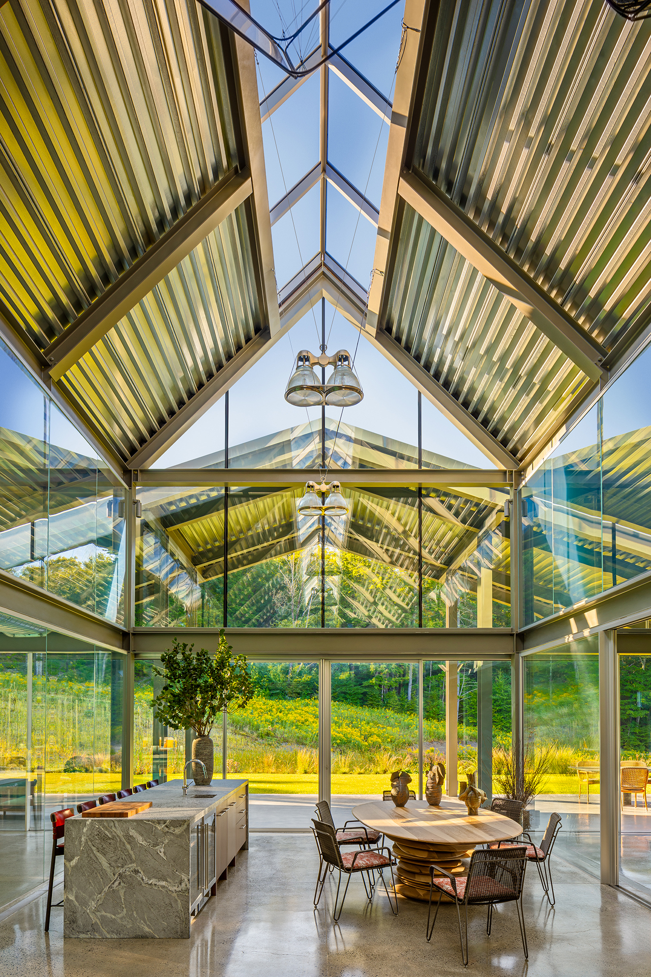 Gathering space. Residential Recreation Pavilion, NY